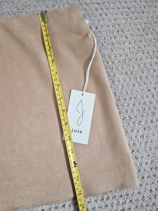 Joie NWT Tan Faux Suede Soft Mini Skirt Size Medium - Picture 7 of 10